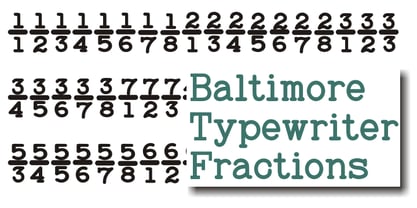 Baltimore Typewriter Fuente Póster 3