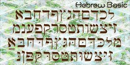 Hebrew Basic Font Poster 1