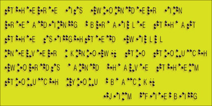 Braille Alpha Font Poster 1