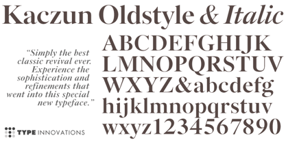 Kaczun Oldstyle Bold Font Poster 1