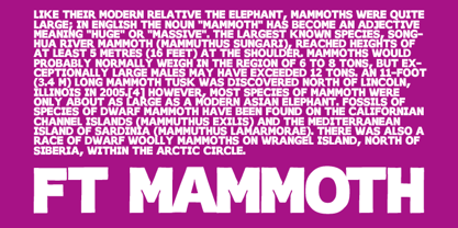 FT Mammoth Font Poster 2