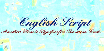 English Script Font Poster 1