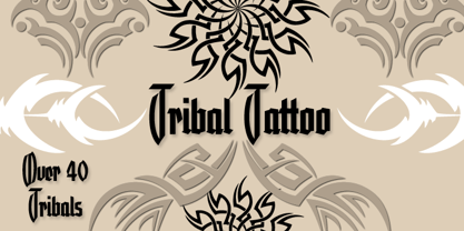 Tribal Tattoos III Font Poster 1