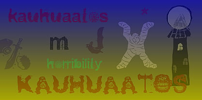 Kauhuaatos Font Poster 1