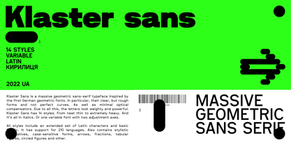 Klaster Sans Font Poster 1