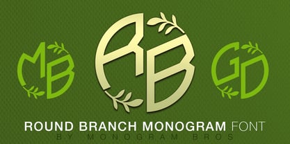 Round Branch Monogram Fuente Póster 1