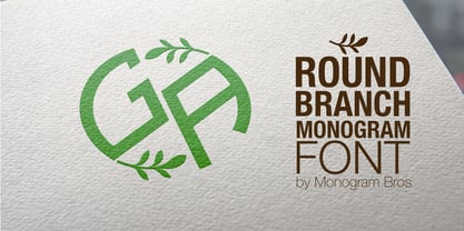 Round Branch Monogram Font Poster 5