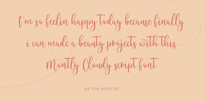 Montly Cloudy Font Poster 2