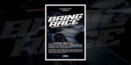 Bring Race Font Poster 2
