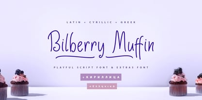 Bilberry Muffin Cyr Gr Font Poster 1