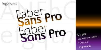 Faber Sans Pro Fuente Póster 1