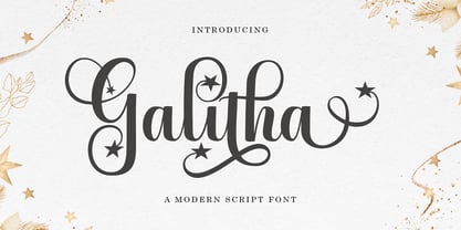 Galitha Script Fuente Póster 1