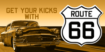 Route 66 NF Font Poster 1