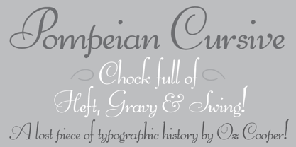 Pompeian Cursive Font Poster 1