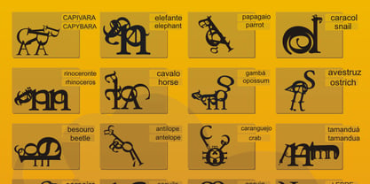 ABC Zoo English Fuente Póster 2