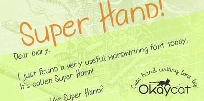 Super Hand Font Poster 1