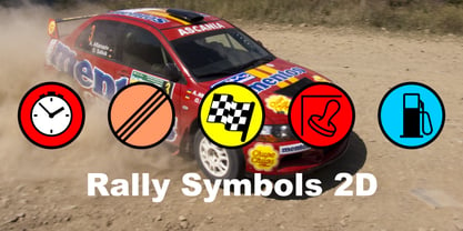 Rally Symbols 2D Fuente Póster 1