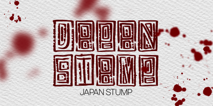 Japan Stamp Fuente Póster 2
