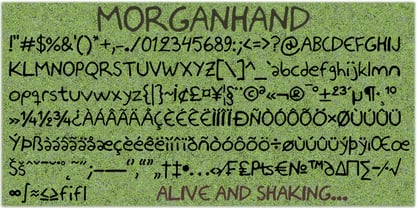 Morganhand Font Poster 1