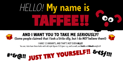 Taffee Font Poster 1