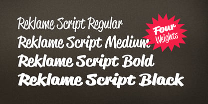 Reklame Script Font Poster 4