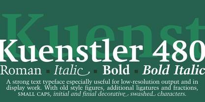 Kuenstler 480 Font Poster 2