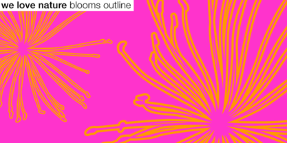 We Love Nature Blooms Outline Fuente Póster 1