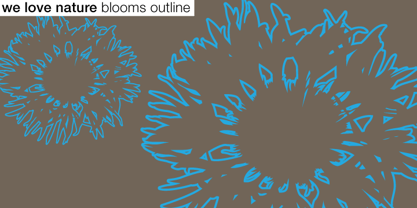 We Love Nature Blooms Outline Fuente Póster 3