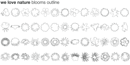 We Love Nature Blooms Outline Font Poster 4