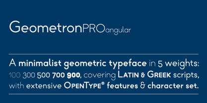 Geometron Pro Angular Font Poster 1