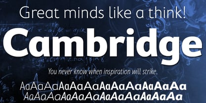 Cambridge Font Poster 1