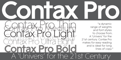 Contax Pro Font Poster 1