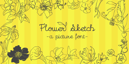 Flower Sketch Font Poster 1