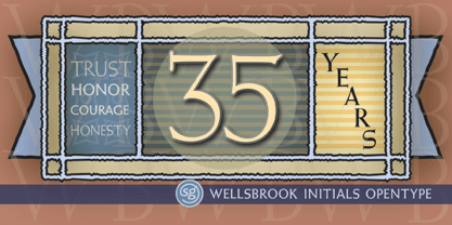 Wellsbrook Initials SG Font Poster 2