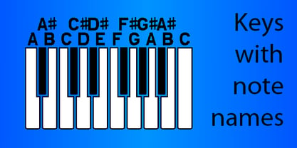 Piano Keybuild Font Poster 4