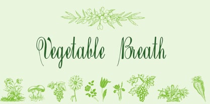 Vegetable Breath Font Poster 2