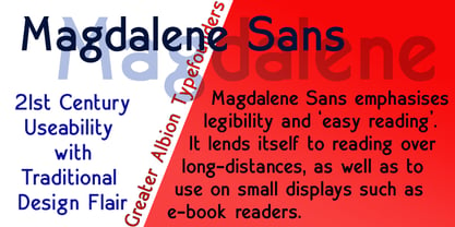 Magdalene Sans Police Poster 1