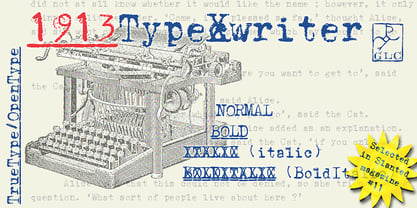 1913 Typewriter Fuente Póster 1