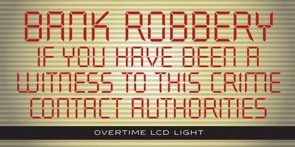 Overtime LCD Pro Font Poster 5