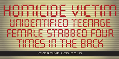 Overtime LCD Pro Font Poster 4