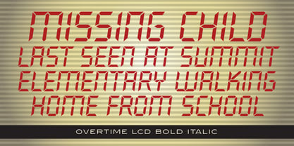Overtime LCD Pro Font Poster 3