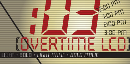 Overtime LCD Pro Font Poster 2