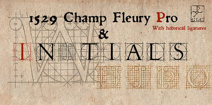 1529 Champ Fleury Initials Font Poster 1