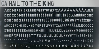 CA Hail To The King Font Poster 2