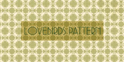 Love Birds Pattern Font Poster 3