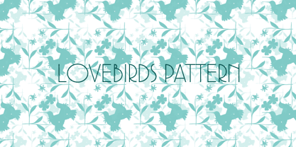 Love Birds Pattern Fuente Póster 2