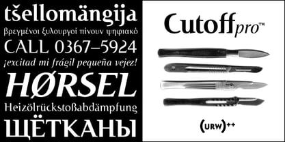 Cutoff Pro Font Poster 1