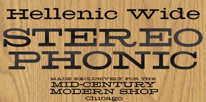 MCM Hellenic Wide Font Poster 2