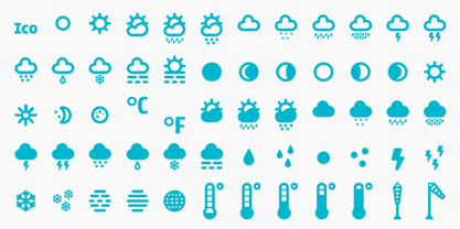 Ico Weather Font Poster 2