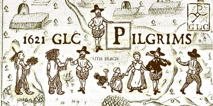 1621 GLC Pilgrims Fuente Póster 1